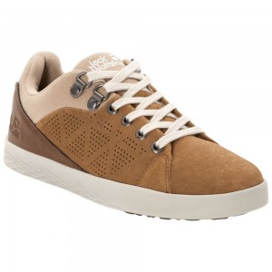 Buty Casual Damskie Jack Wolfskin Auckland Low Brown/White | LE2756401