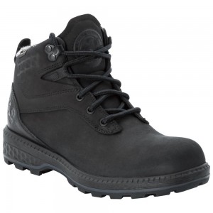 Buty Casual Damskie Jack Wolfskin Jack Ride Texapore Mid Black/Black | QI0796345