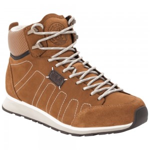 Buty Casual Damskie Jack Wolfskin Mountain Dna Lt Mid Brown/White | DC8296145