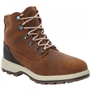 Buty Casual Męskie Jack Wolfskin Jack Mid Brown/White | RO3246107