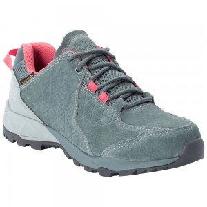 Buty Trekkingowe Damskie Jack Wolfskin Cascade Hike Lt Texapore Low Grey/Pink | UC4916852