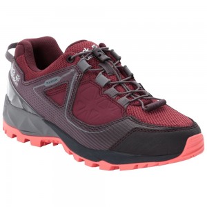 Buty Trekkingowe Damskie Jack Wolfskin Cascade Hike Xt Texapore Low Burgundy/Pink | NK9735804