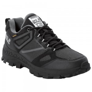 Buty Trekkingowe Damskie Jack Wolfskin Downhill Texapore Low Black/Grey | DH4693128