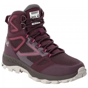 Buty Trekkingowe Damskie Jack Wolfskin Downhill Texapore Mid Burgundy/Pink | IY1065274