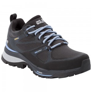 Buty Trekkingowe Damskie Jack Wolfskin Force Striker Texapore Low Black/Blue | RP6074591