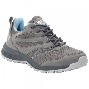 Buty Trekkingowe Damskie Jack Wolfskin Woodland Texapore Low Niebieskie | YC8507216