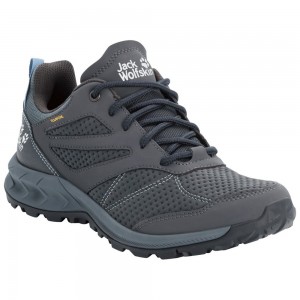 Buty Trekkingowe Damskie Jack Wolfskin Woodland Texapore Low Ciemny Szare | VG8310256
