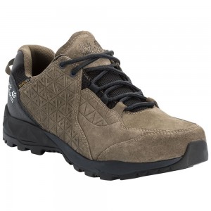 Buty Trekkingowe Męskie Jack Wolfskin Cascade Hike Lt Texapore Low Khaki/Black | GS3479205