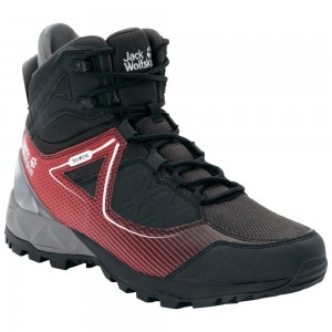 Buty Trekkingowe Męskie Jack Wolfskin Cascade Hike Xt Texapore Mid Black/Red | EL5602834