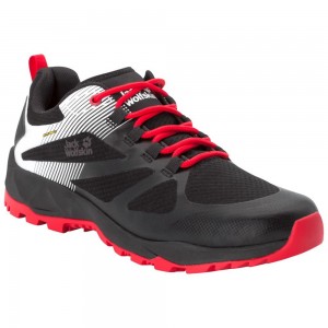 Buty Trekkingowe Męskie Jack Wolfskin Fast Striker Shield Low Black/Red | GQ9250346