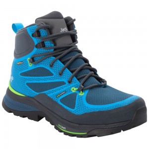 Buty Trekkingowe Męskie Jack Wolfskin Force Striker Texapore Mid Blue/Green | IM2390647