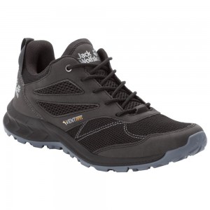 Buty Trekkingowe Męskie Jack Wolfskin Woodland Vent Low Black/Grey | FK9048371