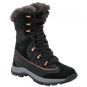Buty Zimowe Damskie Jack Wolfskin Aspen Texapore High Szare | FE7185624