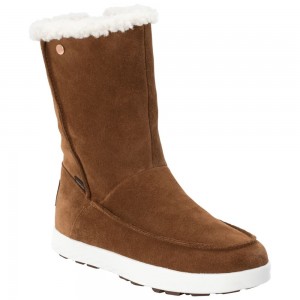 Buty Zimowe Damskie Jack Wolfskin Auckland Wt Texapore Brown/White | HS1704685