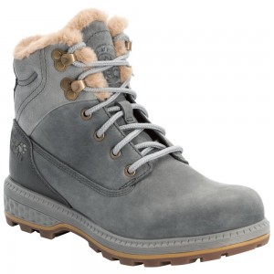 Buty Zimowe Damskie Jack Wolfskin Jack Wt Mid Szare | NR6720915