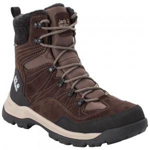 Buty Zimowe Męskie Jack Wolfskin Aspen Texapore High Ciemny | JG8639207