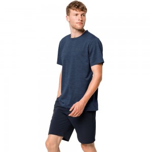 Funkcjonalny top Męskie Jack Wolfskin Hydropore Xt Ciemny Indygo | SO7802643