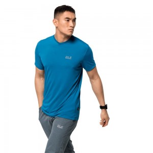 Funkcjonalny top Męskie Jack Wolfskin Jwp Niebieskie | WG7025391