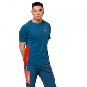 Funkcjonalny top Męskie Jack Wolfskin Narrows Sky Ciemny | NC8507194