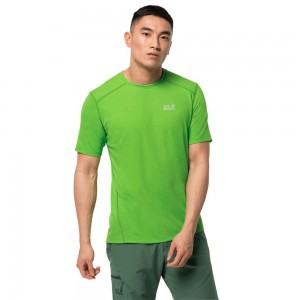 Funkcjonalny top Męskie Jack Wolfskin Sky Range Zielone | JU8936510