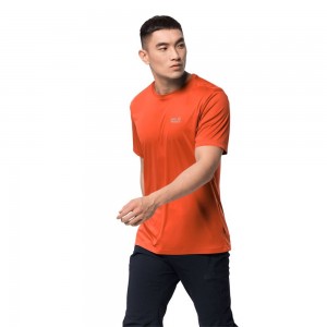 Funkcjonalny top Męskie Jack Wolfskin Tech Czerwone | CZ3658217