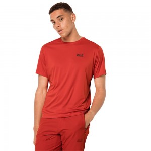 Funkcjonalny top Męskie Jack Wolfskin Tech Pomarańczowe Czerwone | VU9547638