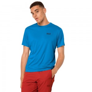 Funkcjonalny top Męskie Jack Wolfskin Tech Niebieskie | YE4067812