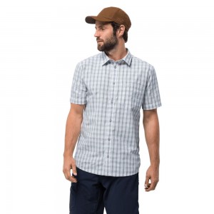 Koszule Męskie Jack Wolfskin Hot Springs Białe | CW8207156