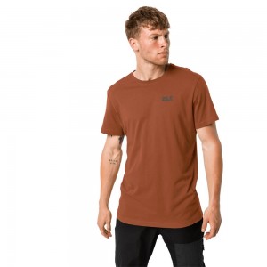 Koszulki Męskie Jack Wolfskin Essential Miedź | JQ2869437