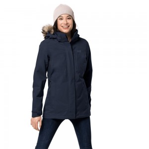 Kurtka 3 W 1 Damskie Jack Wolfskin Arctic Ocean Niebieskie | SW8760491