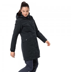 Kurtka 3 W 1 Damskie Jack Wolfskin Golden Peak Czarne | LA5940681