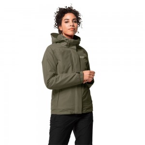 Kurtka 3 W 1 Damskie Jack Wolfskin Iceland Voyage Szare | CZ7324086