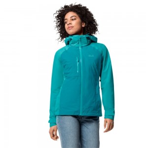 Kurtka 3 W 1 Damskie Jack Wolfskin Mount Emin Ciemny Niebieskie | IZ5467812