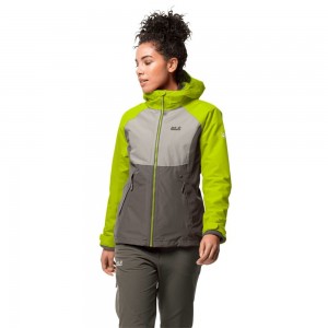 Kurtka 3 W 1 Damskie Jack Wolfskin Mount Isa Głęboka Zielone | BT8972045