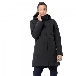 Kurtka 3 W 1 Damskie Jack Wolfskin Ottawa Czarne | IQ7054132