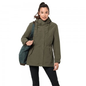 Kurtka 3 W 1 Damskie Jack Wolfskin Rock Island Szare | HX7934021