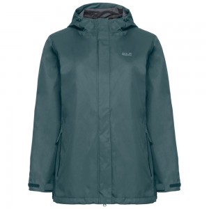 Kurtka 3 W 1 Damskie Jack Wolfskin Tavani Głęboka Zielone | XT6087491