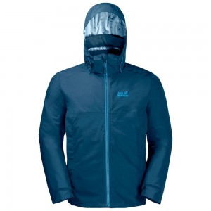 Kurtka 3 W 1 Męskie Jack Wolfskin North Fjord Ciemny | AF7125603
