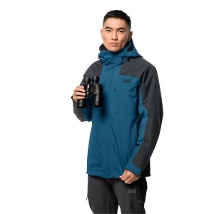 Kurtka 3 W 1 Męskie Jack Wolfskin Viking Sky Ciemny | TI9374582
