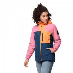 Kurtka Przeciwdeszczowa Damskie Jack Wolfskin 365 Flash Pomarańczowe | AJ5291643