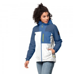 Kurtka Przeciwdeszczowa Damskie Jack Wolfskin 365 Flash Niebieskie | FH1678930