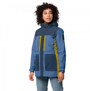 Kurtka Przeciwdeszczowa Damskie Jack Wolfskin 365 Flash Field Niebieskie | EC8379215