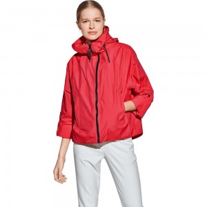 Kurtka Przeciwdeszczowa Damskie Jack Wolfskin Alexandria Czerwone | OP8423670