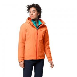 Kurtka Przeciwdeszczowa Damskie Jack Wolfskin Argon Storm Pomarańczowe | ZY2314096