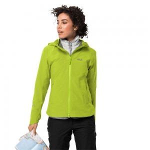 Kurtka Przeciwdeszczowa Damskie Jack Wolfskin Atlas Tour Głęboka Zielone | KT1678209