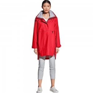Kurtka Przeciwdeszczowa Damskie Jack Wolfskin Capetown Czerwone | VG3610748