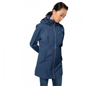 Kurtka Przeciwdeszczowa Damskie Jack Wolfskin Dakar Ciemny Niebieskie | GP2904865