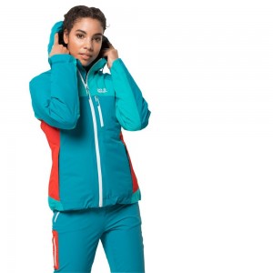 Kurtka Przeciwdeszczowa Damskie Jack Wolfskin Eagle Peak Insulated Ciemny Niebieskie | NK7328695