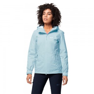 Kurtka Przeciwdeszczowa Damskie Jack Wolfskin Frosty Morning Niebieskie | CJ8627104
