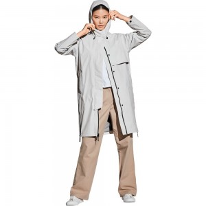 Kurtka Przeciwdeszczowa Damskie Jack Wolfskin Pretoria Szare | YR0851762